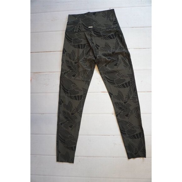 Aerie Chill Play Move High Waisted Palm Leaf Print Leggings - Size M - Picture 3 of 7